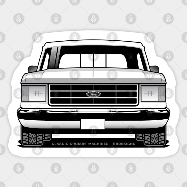 1987 - 1991 Truck / Bricknose Grille BW Sticker by RBDesigns